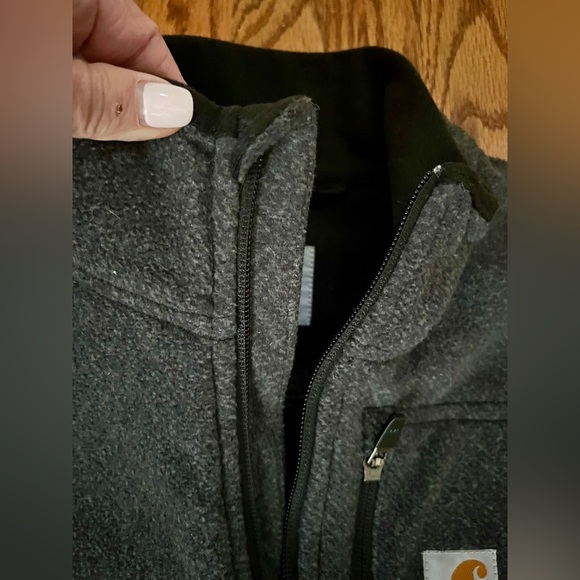 Carhartt Fleece Gray and Black.  1/4 zip. Small - Picture 5 of 11